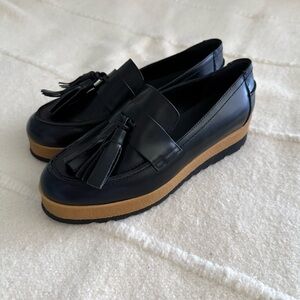 Platform Black Tassel Loafers